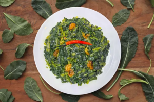 Bengali Style Palong Shak (Spinach With Shrimp)