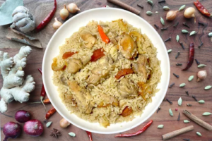 Chicken Tehari (Fragrant Rice With Curried Halal Chicken)